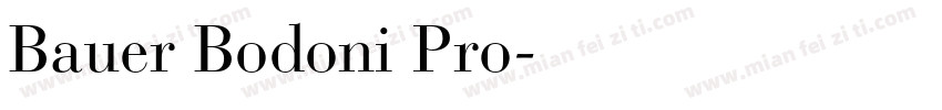 Bauer Bodoni Pro字体转换